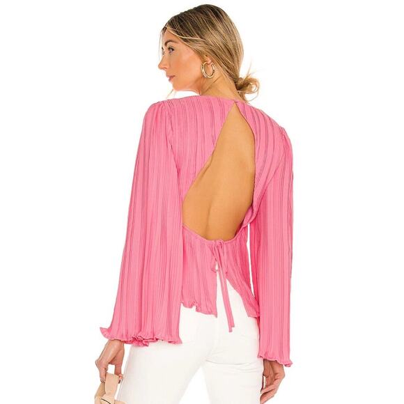 NWT Revolve Lovers + Friends Sawyer Open Back Top In Candy Pink Size S - Picture 3 of 7